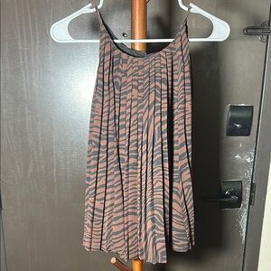 Express Black and Brown Pleated Camisole Top